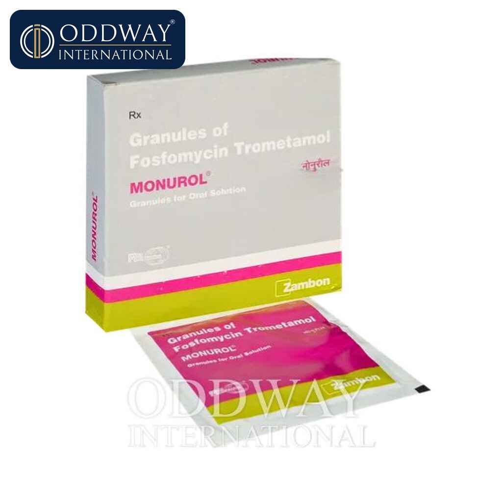 Monurol Fosfomycin 3g Sachet wholesale export pack view