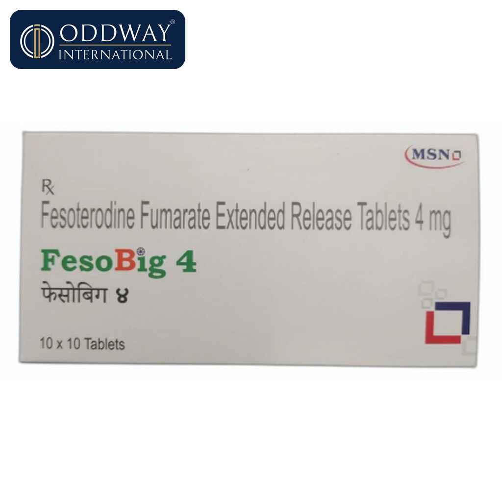 Fesoterodine 4 mg Tablet price for wholesale export procurement