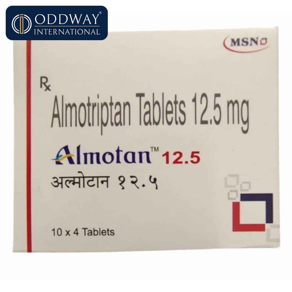 Almotriptan 12.5 mg Tablet Wholesale Supply Almotriptan 12.5 mg Tablet for wholesale pharmaceutical procurement