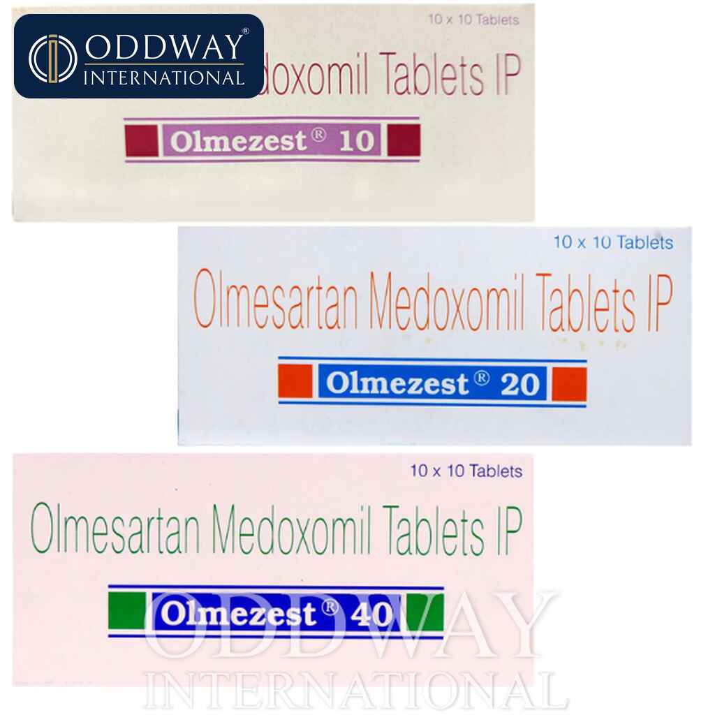 Olmesartan medoxomil 20 mg and 40 mg tablets for wholesale export supply