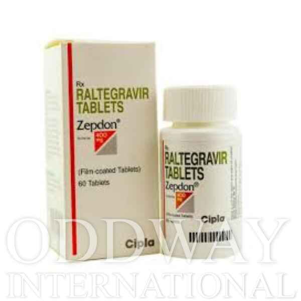 Order Raltegravir 400 mg at lowest price Zepdon Raltegravir 400 mg Tablets