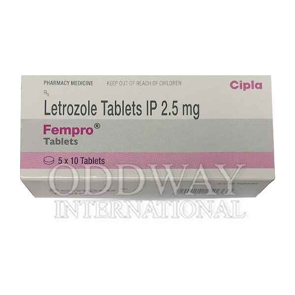 Box of Fempro Letrozole 2.5 mg tablet
