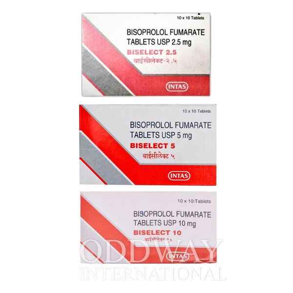 Purchase bisoprolol 5 mg tablet online from us and enjoy hassle-free delivery to your doorstep. Box packing of Biselect 5, Biselect 10 & Biselect 2.5