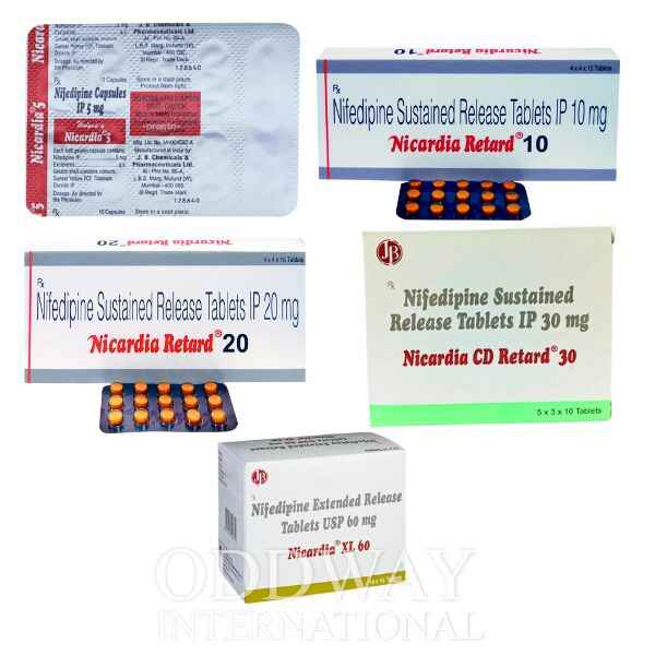 brands of Nifedipine 60 mg​ tablets