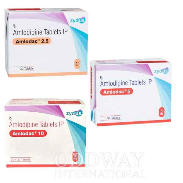 Purchase amlodipine 5 mg tablet at the lowest price online box of Amlodac 5 mg & 2.5 mg tablet