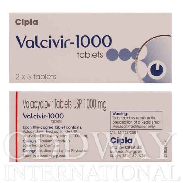 Valcivir Valacyclovir 1000 mg Tablets