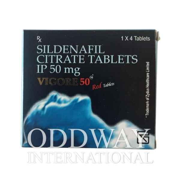 Box packing of vigore 50 red tablet