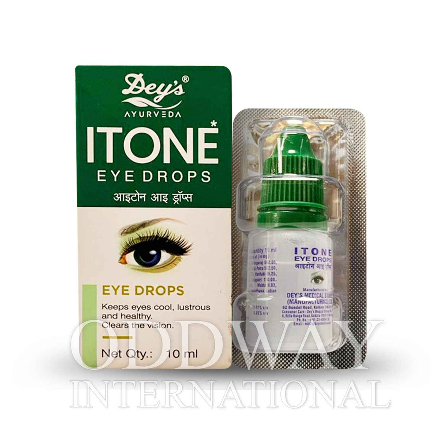 Itone Eye Drop bottle close-up with label details