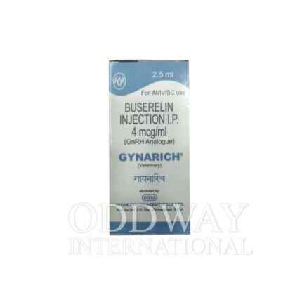 Buserelin injection syringe and vial for hormonal treatment